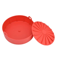 Fryer Silicone Pot Replacement Stable Fryer Silicone Pot Red Silicone for Rice Cooker for Microwave Oven for Steamer for Fryer