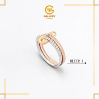 CINCIN WANITA PENITI DOUBLE LAYER EMAS ASLI KADAR 8K(375) BLCCR 1 - ALERI 21 FASHION