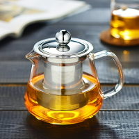 玻璃耐高溫泡茶壺304不銹鋼過濾茶具 耐熱花茶壺套裝煮水壺泡茶器