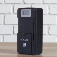 promo FMA Universal Battery Charger US Plug 4.2V with LCD USB Port 5.2V - A73E murah