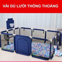 Quây bóng hình chữ nhật LOẠI 1 - 1m2x1m8 cỡ lớn có rổ bóng và khung thành. Tặng kèm 10 bóng Đồ 