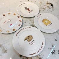 韓國設計款麵包法式甜點陶瓷盤組