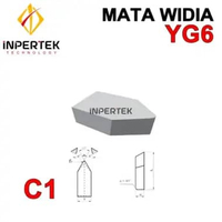 Mata Widia C125 YG6 Pahat Bubut Tip C 125 YG 6 Cemented Carbide Brazed