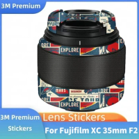 For Fujifilm XC 35mm F2 Decal Skin Vinyl Wrap Film Camera Lens Body Protective Sticker Protector Coat For Fuji XC 35 F2 XC35