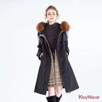 預購 KeyWear 奇威名品 時尚兩件式風衣羽絨大衣外套