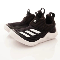 【adidas 愛迪達】襪套式無鞋帶輕量休閒童鞋(FV2607黑-16.5-21cm)