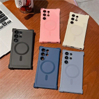 เคสโทรศัพท์ เข้ากันได้กับ S24 Ultra บางเฉียบ ความรู้สึกเหมือนเนื้อผิว ปิดสนิทด้วยแม่เหล็ก ป้องกันเลน