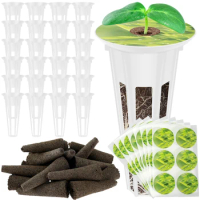 96 Pcs Seed Pod Kit Reusable Hydroponic Seed Pods Kit Grow Anything Kit Hydroponics Garden Accessories with 24 Grow Sponges 24