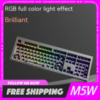 Monsgeek M5w Mechanical Keyboard Kit Wireless Bluetooth Tri-Mode Hot-Swap Rgb Customization Aluminum Alloy Pc Gaming Keyboard Gi