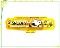 asdfkitty*SNOOPY史努比印章盒-果凍黃-有印泥歐-日本正版商品