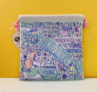 【震撼精品百貨】The Little Mermaid Ariel 小美人魚愛麗兒 縮口束口袋-美人魚藍#30262 震撼日式精品百貨