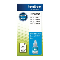 【跨店享22%點數回饋+滿萬加碼抽獎】Brother 原廠藍色墨水 BT5000C 適用 DCP-T300/DCP-T500W/DCP-T700W/MFC-T800W