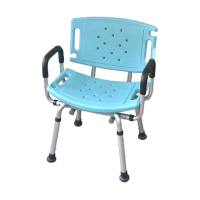 【海夫健康生活館】恆伸 專利新型 鋁合金 大靠背 有扶手 洗澡椅 綠色(ER-50005)