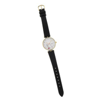 大賀屋 日貨 魯魯米 手錶 黑 手錶 皮革錶 男女 錶 情侶錶 卡通錶 MOOMIN 姆明 正版 J00018888