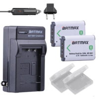 Batmax 2pc NP-BX1 NP BX1 Battery +Digital Car Charger for Sony DSC RX1 RX100 AS100V M3 M2 HX300 HX400 HX50 HX60 GWP88 AS15