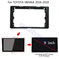 9 inch 2 din Car android Fascias Frame For TOYOTA Sienna 2015-2018 Android Radio Big Screen Dask Kit Fascia Frame