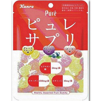 大賀屋 Pure 心型 軟糖 零食 日本製 柳橙 藍莓 膠原袋白 美顏 保養 維他命 花青素 水蜜桃 J00030432
