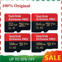 SanDisk Extreme Pro TF Memory Card 256G 128GB 64GB 32GB microSDHC A2 A1 microSD Card 170MB/s C10 U3 V30 SD Adapter 512g 1T 400g