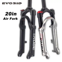 EVOSID Mountain Bike Shock Absorber Air Fork Adjustable Lock 20in Folding Bicycle BMX Small Wheel Diameter Bike Disc Brake Fork