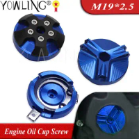 M19*2.5 Motorcycle Engine Oil Cup Filter Fuel Filler Tank Cover Cap Screw For YAMAHA T-MAX 500 530 560 TMAX500 TMAX530 TMAX560