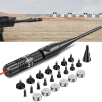Tactical Rifle Red Laser Bore Sighter Collimator Kit With Box Laser Sight .177 to .64 Caliber 12GA Shotgun Hunting Boresighter