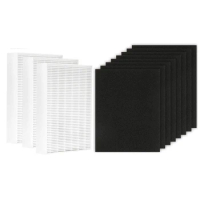For HPA300 Replacement Filters 3 Pack HEPA Filter &amp; 8 Pack Carbon Pre-Cut Pre Filters Suitable For Honeywell HPA300