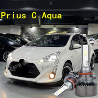 2Pcs For Toyota Prius C Aqua NHP10 NCB 20 6000K LED Car Headlight Bulbs Low Beam High Beam Fog Lamp Light Refit Accessories