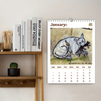 2026 Creative Illustration Calendar Thick Art Paper Printing Wall Hanging Design Monthly Wall Decors