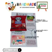 Mini Gift Gantungan Kunci, Amplop Natal dengan Ayat Alkitab Hadiah Natal Unik untuk Anak Handmade So