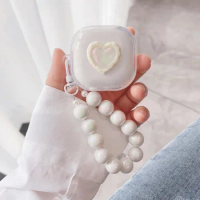 For Beats Fit Pro Earphone Case Cute love/angel shell with Pendant Transparent Silicone TPU For Beats FitPro Cover