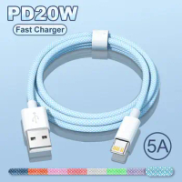 20W PD USB To iPhone Charger Cable For Apple iPhone 14 13 12 11 Pro Max mini X XS XR 8 7 6 Plus SE 2020 Fast Charging Weave Wire