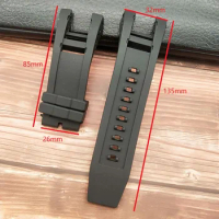 32*26mm black blue rubber watch strap replacement watchband for invicta subaqua noma IV noma 4 lugs smart watch bracelet