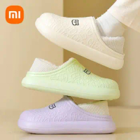 Xiaomi Winter Women Slippers Warm Plush Cotton Slippers Eva Thick Soles Waterproof Anti Slip Indoor Home Furry Shoes for Couples