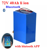 72v 40Ah battery bluetooth BMS APP lithium 5000w 3000w bicycle scooter bike Motorcycle +5A charger