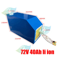 Irregular 72v 40Ah 50Ah Lithium Battery Pack Li ion for Electric Bike 5000w Scooter Kit Golf Cart with 72v Bms + 5A Charger