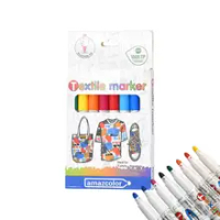 COLORFUL Fabric Paint Set for Clothes with 6 Brushes, 1 Palette, 12 Colors  Permanent Textile Puffy