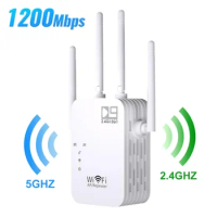 5Ghz Wireless WiFi Repeater 1200Mbps Router Wifi Booster 2.4G Wifi Long Range Extender 5G Wi Fi Signal Amplifier Repeater