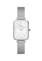 Daniel Wellington Quadro 20x26mm Pressed Studio Lumine MOP White Silver - Crystals Mother of Pearl d