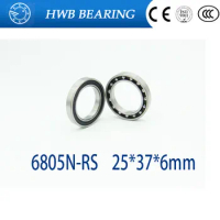 10pcs/lot 6805N-RS 6805 61805 6805-RD 6805N 25376 ball bearing 25x37x6mm bike bottom bracket repair bearing for HT2 BB51 GCR15