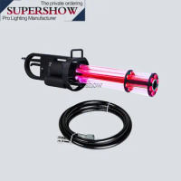 Special effect Pistol Rotate Pistola Co2 Gun RGB LED Jet Cannon Hand-hold Six Heads Co2 Cryo Machine Jet Gatling Gun For Disco