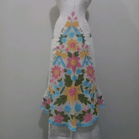 mukena sutra premium kerancang bukittinggi bunga punggung