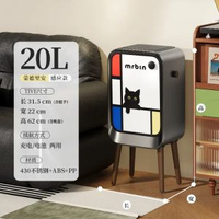 全城熱賣 - 日本高顏值自動垃圾桶智慧感應垃圾桶家用客廳廚房大容量輕奢高檔20L 蒙德裏安丨雙開門 充電/乾電池雙模式