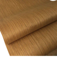 Engineered Wood Veneer Technology Synthetic Reconstituted Artificial Manufactured Wood Veneer Thai Teak E.V. Stripe Q/C
