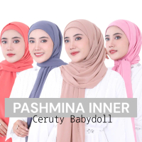 Pashmina Plus Inner  2 In 1 ( Ceruty Babydoll) Jilbab Ciput Instan
