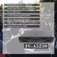 SHUOYI Power Amplifier Professional 4 Channels 1000W Stage KTV Office - FC-A5250