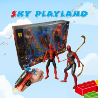 (2 pcs) Hero Series Spiderman Action Figure With Web Shooter Cosplay Toys Kids Set Mainan Budak Lela