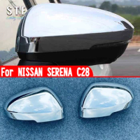 For NISSAN SERENA C28 2023 2024 Car Accessories Rearview Mirror Cover Trim Molding Decoration Stickers