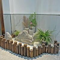 【最低價 公司貨】陽臺花園造景道具商場木柵欄花壇圍欄幼兒園室內裝飾木樁擺件落地