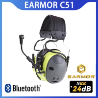 EARMOR Wireless Bluetooth C51 noise cancelling Earphones Tactical communications earphones, shooting hearing protection earmuffs