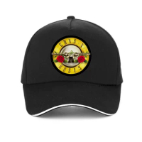 Men Hard Rock Band Guns N Roses Bullet Logo men Baseball cap Summer women 100%Cotton Rock Band Roses hats